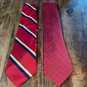 Lauren by Ralph Lauren and Jos A. Banks Classic Red Striped and Patterned Ties